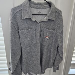 Denver Embroidered Gray Women's Sweater